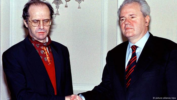 Ibrahim Rugova and Slobodan Milosevic