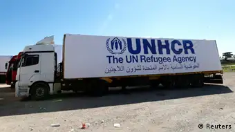 Syrien UNHCR Konvoi türkische Grenze 20.03.2014