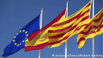 Flaggen EU Spanien Katalonien