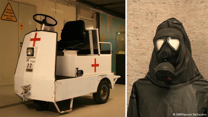 Медицинский электрокар и костюм химической защит
