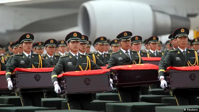 Südkorea Gebeine gefallene chinesische Soldaten 28.03.2014 Incheon Südkorea