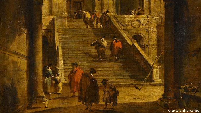 Gemälde (Ausschnitt) Palasttreppe Francesco Guardi