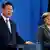 Kansela Angela Merkel na Rais Xi Jinping wa China katika mkutano na waandishi wa habari Berlin.(28.03.2014).