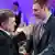 Petro Poroshenko shakes hands with Vitali Klitschko