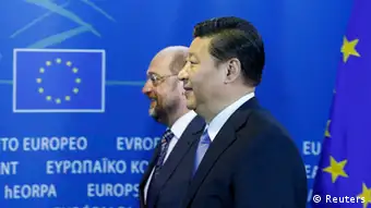 Xi in Brüssel mit Martin Schulz 31.03.2014