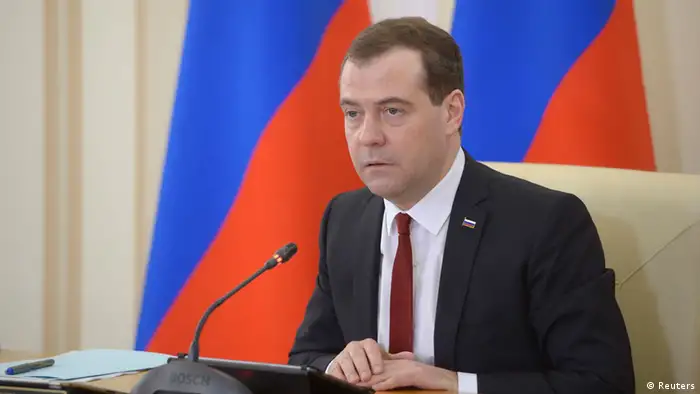 Premierminister Medwedew zu Besuch auf der Krim