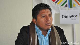 Francisco Javier Cortes Guanga, representante de productores agrícolas.