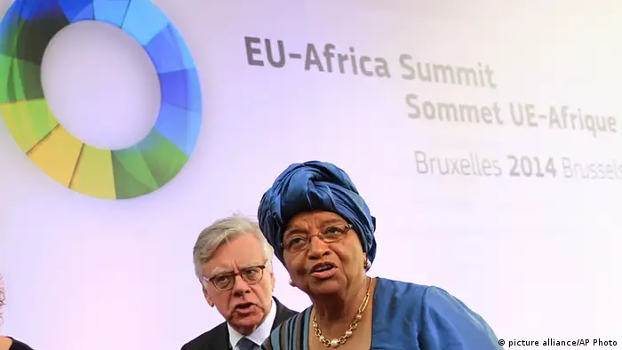 EU Afrika Gipfel Sirleaf 02.04.2014 Brüssel