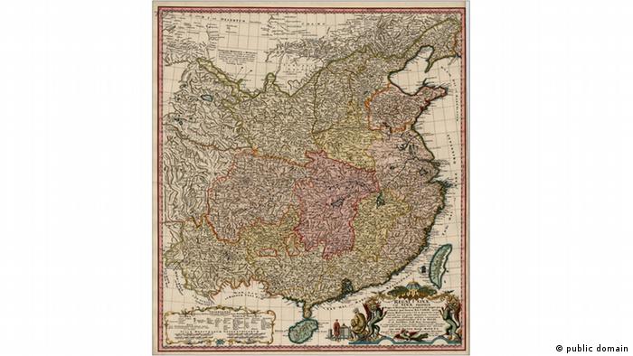 Regni Sinae vel Sinae propriae mappa China historische Karte AUSSCHNITT