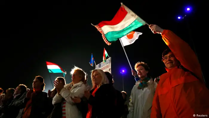 Ungarn Parlamentswahlen Fidesz Anhänger
