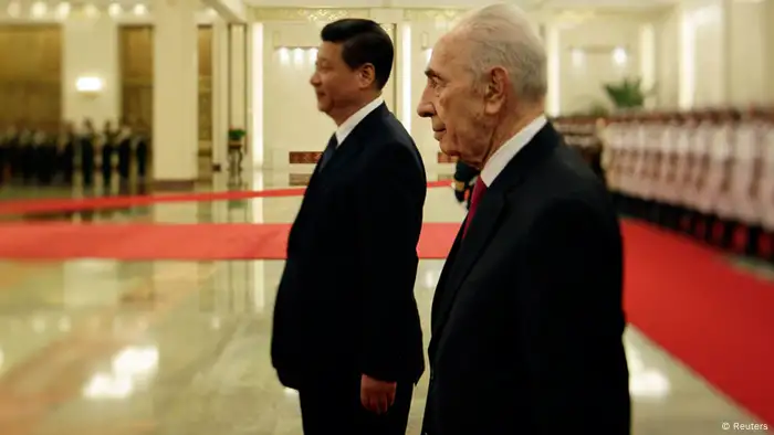Shimon Peres Besuch in China mit Xi Jinping 08.04.2014