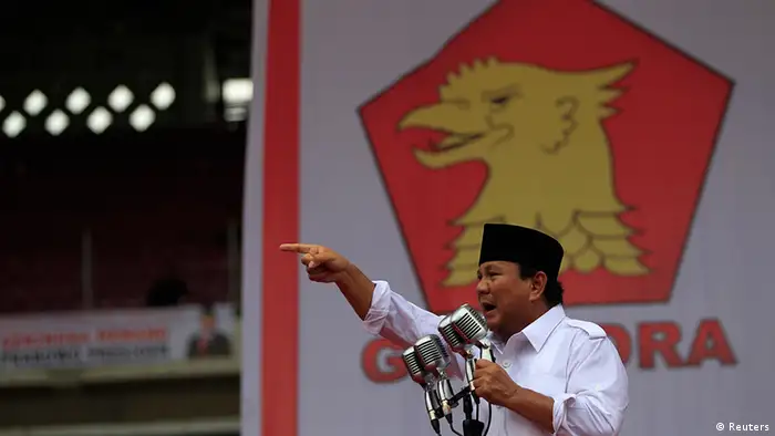Indonesien Wahlen Parlamentswahlen Präsidentschaftskandidat Prabowo Subianto