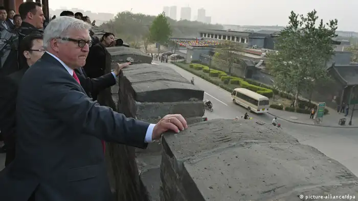 Bundesaußenminister Frank-Walter Steinmeier in China 13.4.
