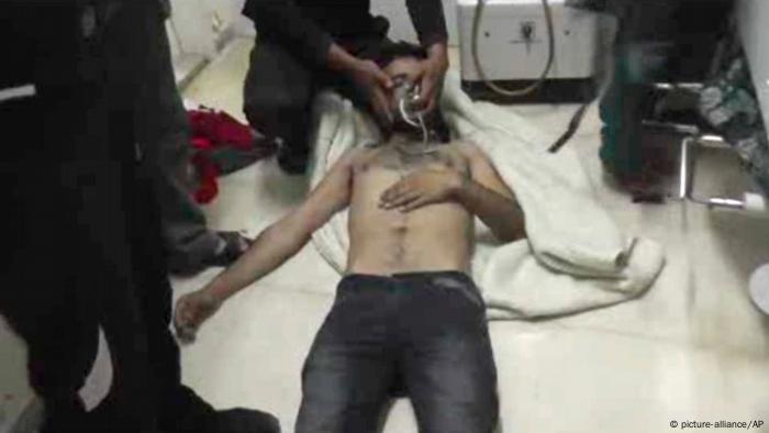 Syrien Krankenhaus Giftgasangriff April 2014 (picture-alliance/AP)
