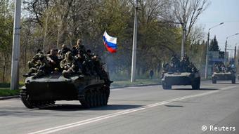 Ostukraine Krise pro-russische Kräfte bei Kramatorsk 16.04.2014