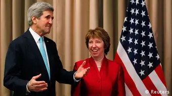 Ukraine Krise Kerry und Ashton in Genf 17.04.2014