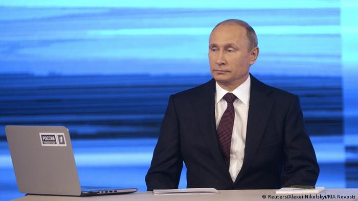Wladimir Putins TV Auftritt am 17.04.2014 (Foto: REUTERS)