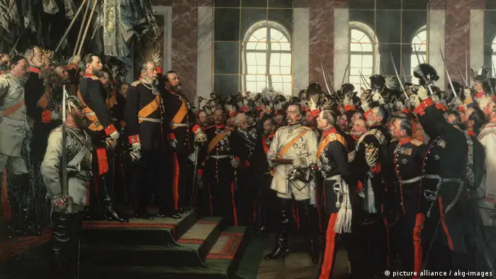 Gemälde mit der Kaiserproklamation 1871 (picture alliance / akg-images)