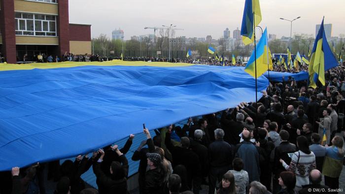 Ukraine Pro-ukrainische Proteste in Donetsk
