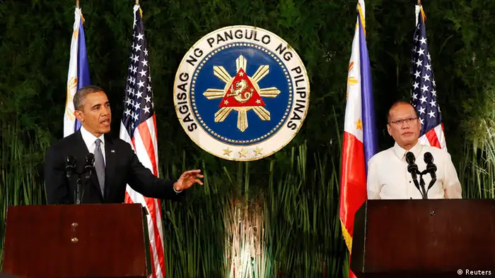 Obama bei Aquino 28.04.2014 Manila PK