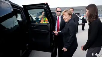 Merkel kommt in den USA an
