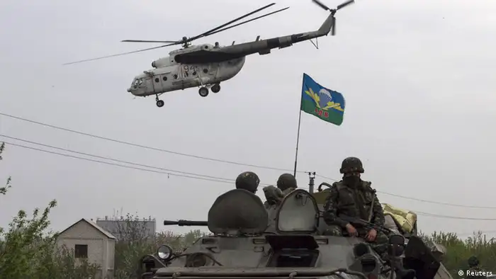Ukraine - Offensive in Slowjansk, prorussische Aktivisten 2. Mai 2014
