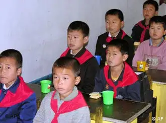 在朝鲜的小学里