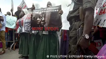 Nigeria Demonstration gegen die Entführung von Schulmädchen