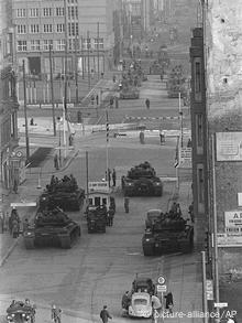 Deutschland Berlin DDR Grenze Mauer Checkpoint Charlie 27.10.1961