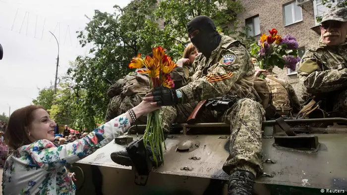 Siegesparade in Slowjansk 09.05.2014