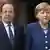 Stralsund - Bundeskanzlerin Angela Merkel und Präsident Francois Holland
