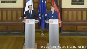 Angela Merkel Francois Hollande Stralsund Deutschland 10.5.2014