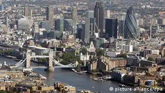 Luftaufnahme von London - Finanzdistrikt