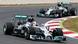 Formel Eins Grand Prix in Barcelona, Rennszene mit Lewis Hamilton und Nico Rosberg (Foto: Clive Mason/Getty Images) Formel Eins Grand Prix in Barcelona, Rennszene mit Lewis Hamilton und Nico Rosberg (Foto: Clive Mason/Getty Images)