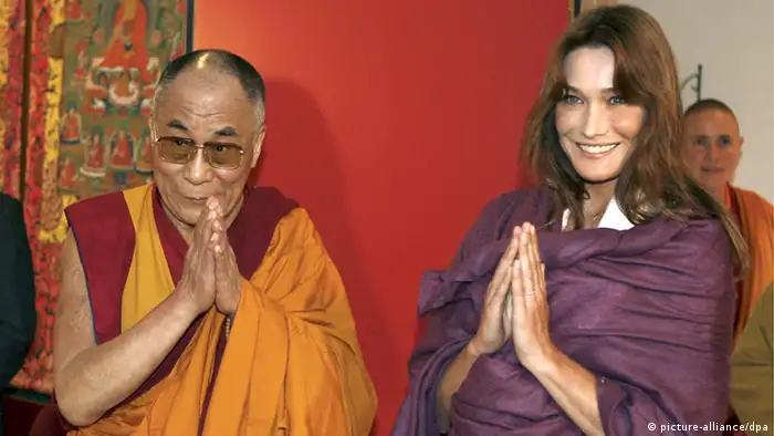 Frankreich Nepal China Dalai Lama bei Carla Bruni-Sarkozy
