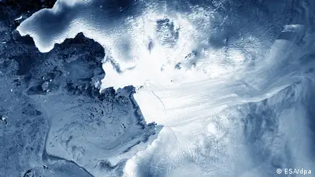 Antarktis Thwaites Gletscher Satellitenaufnahme