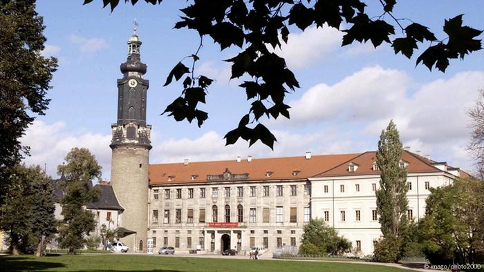 City Palace exterior and gardens in Weimar 