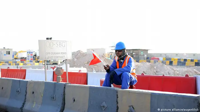 Katar Doha Arbeiter Baustelle