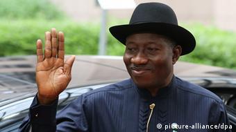 Nigeria Präsident Goodluck Ebele Jonathan in Brüssel (Foto: dpa)