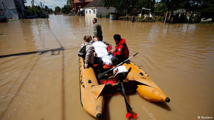 Flut und Überschwemmung in Obrenovac , Serbien. (Foto: reuters)