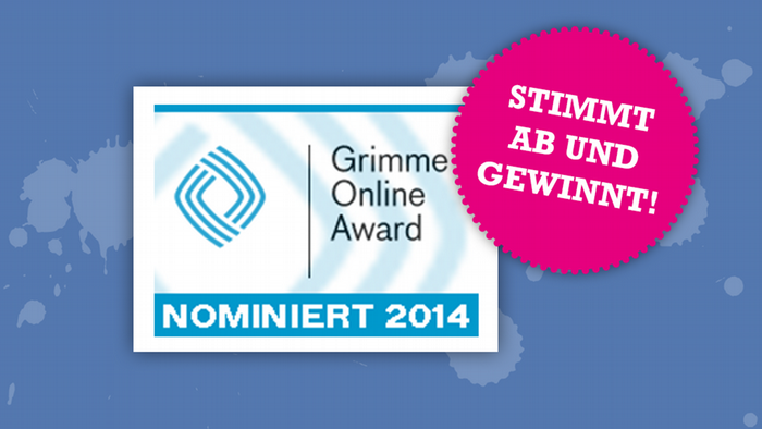 das Nominiert-Logo des Grimme Online Award