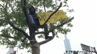 Protest gegen das Fällen von Bäumen in Taiwan