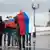 Молодые люди с флагами России в Севастополе, Крым