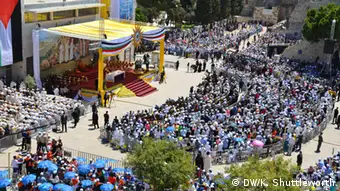 Papst Franziskus in Bethlehem 25. Mai Manger Square