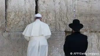 Jerusalem Papstbesuch an der Klagemauer 26.05.2014