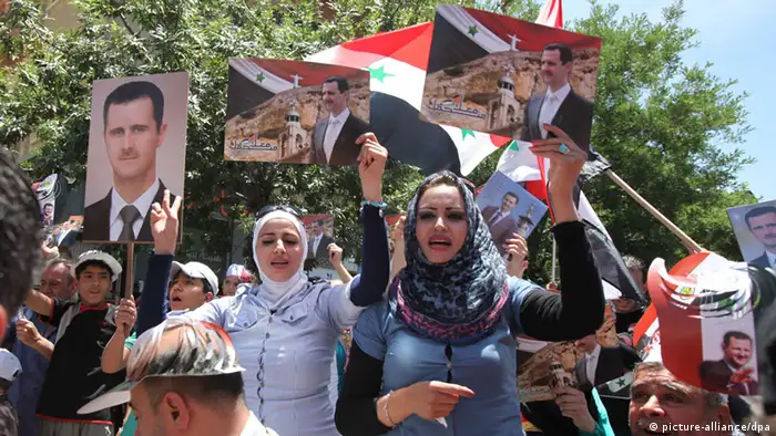 Syrien Pro-Assad-Demo in Damaskus 15.05.2014