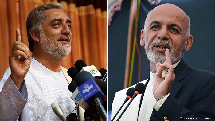 Stichwahl in Afghanistan: Die Präsidentschaftskandidaten Abdullah und Aschraf Ghani (Foto: picture-alliance/dpa)