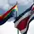 La Casa Presidencial de Costa Rica izó la bandera emblema de la población LGBTI en el Día contra la Homofobia y la Transfobia (17.5.2014).