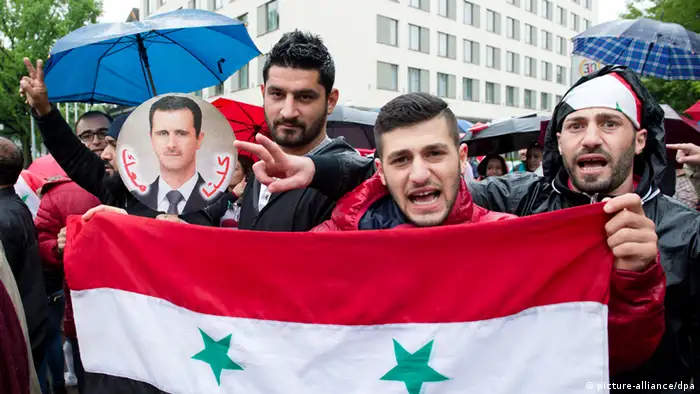Assad-Anhänger Protest Präsidentenwahl in Syrien