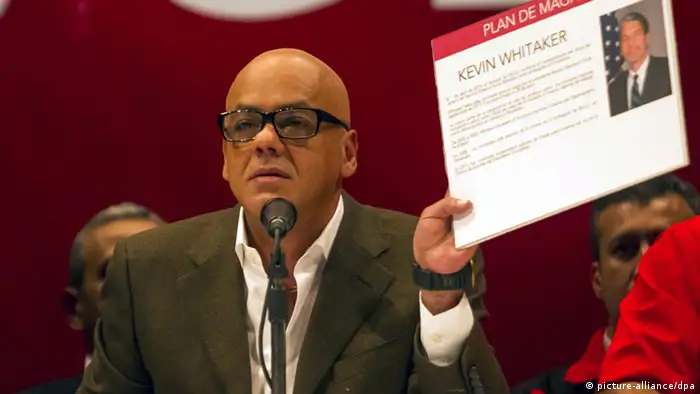 Venezuela Jorge Rodriguez Pressekonferenz in Caracas 28.05.2014 (picture-alliance/dpa)